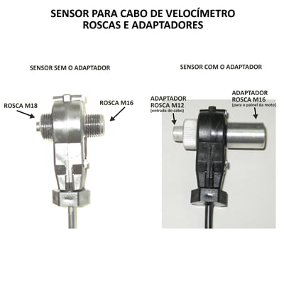  Sensor para cabo de velocímetro modelo Moto
